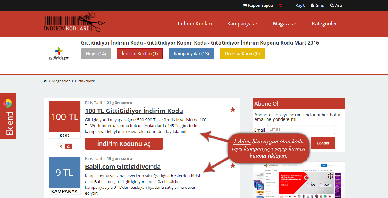 gittigidiyor indirim kodu