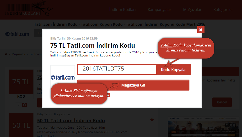 tatil.com indirim kuponu kodu